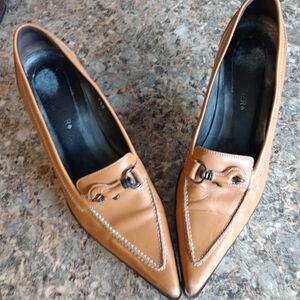 Donald J Plinee Women Pointed-Toe Tan High Heel Rapid Pumps Size 7.5M (163)